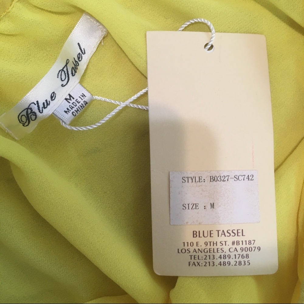 NWT 100% silk BLUE TASSEL maxi detailed skirt size M. - Picture 12 of 13